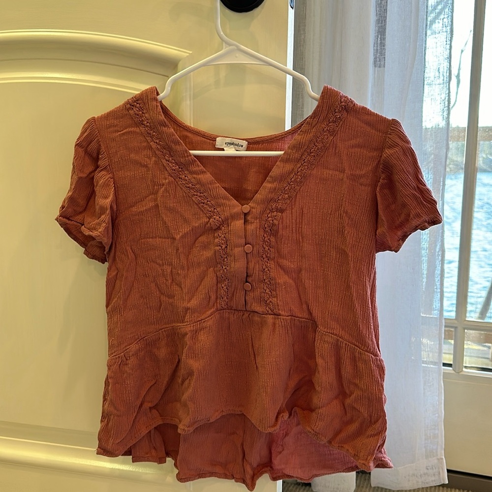 PINK PEPLUM TOP